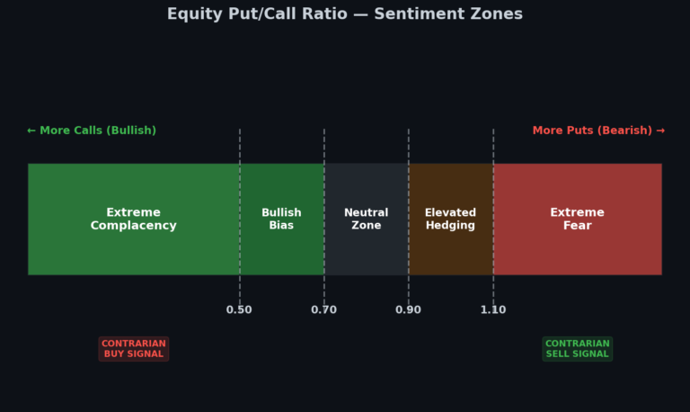 Put/Call Ratio Explained: How to Read Options Positioning for 0DTE Trading
